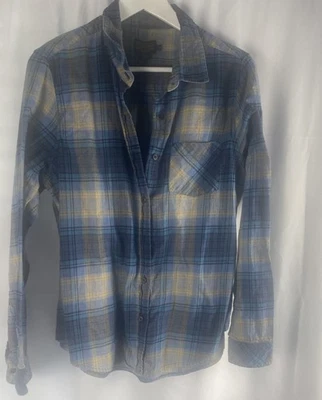 Camisa Pendleton Franela Algodón L Azul Cuadros Manga Larga Exterior Granola Niña Foto 1 de 4