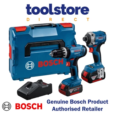 Bosch 0615A5008D 18V GSB18V-25 + GDR18V-215 with 2x 4ah Batteries + Charger - Image 1 of 4