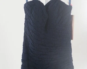 Morilee By Madeline Gardner Dark Blue Strapless Formal Dress size 10 - Picture 1 of 9