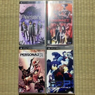 Persona 1, 2 Innocent Sin & Eternal Punishment, 3 - PSP Games Set Testes Japan - Image 1 of 4