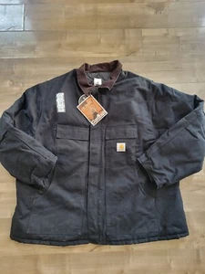 NEW Carhartt C03 BLK Arctic Wear Traditional Coat 58 Quilt Lined Black - Picture 1 of 7