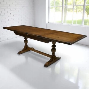 Old Charm Large Extending Dining Table Seats Up To 12 Places FREE UK Delivery - Picture 1 of 24