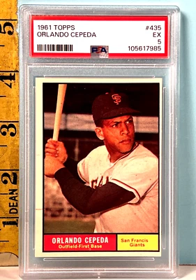 🔥1961 Topps ORLANDO CEPEDA HOF #435  PSA 5  (EX)🔥 - Image 1 of 2