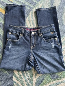 Girls Justice distressed denim jeans 8 1/2 simply low I love justice jeans NWOT - Picture 1 of 8