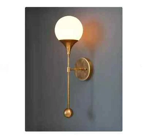 Lámpara aplique de pared de latón TRUMPET, lámpara de pared de latón de mediados de siglo latón crudo - Imagen 1 de 6