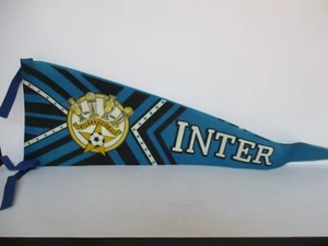 RARA BANDIERA TRIANGOLARE SCAMOSCIATA INTER ANNI '80 - Picture 1 of 2