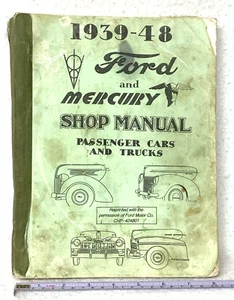 VINTAGE 39,40,1,2,3,4,5,6,7,8,FORD MERCURY SHOP MANUAL,CAR,TRUCK,WIRING DIAGRAMS - Picture 1 of 8