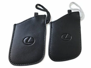 Genuine Lexus UX200 UX250h Hybrid Black Leather Remote Fob Key Cover Glove 2 PCS - Picture 1 of 4
