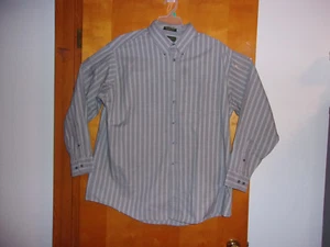  NEW MEN'S "CROFT & BARROW " GRAY STRIPE  L/S DRESS SHIRT..SIZE .(18)---36 - Picture 1 of 3