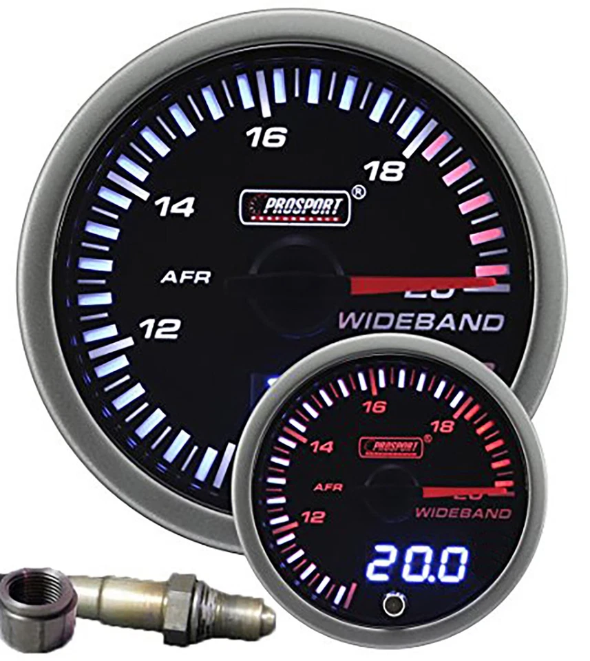 Prosport 60mm JDM Wideband Air Fuel Ratio Gauge w/ Bosch O2 sensor kit AFR - Image 1 of 3