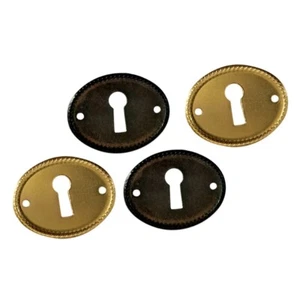 2pcs Keyhole Cover Escutcheon Zinc Alloy 35*27mm for Old Reproduction Furniture - Picture 1 of 13