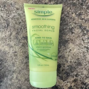 Simple Smoothing Facial Scrub 5oz/150ML Face Wash Gently Exfoliates DISCONTINUED - Picture 1 of 4