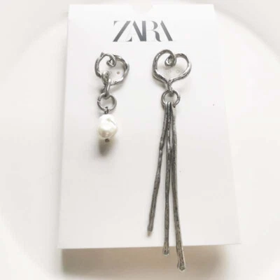 Nuevos aretes colgantes Zara corazón grande 115 mm regalo vintage mujer fiesta vacaciones joyería Foto 1 de 4
