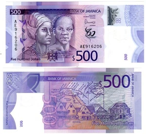 JAMAICA Jamaique Billet 500 Dollars 2022/2023 P98 POLYMER NOUVEAU NEW NEUF UNC - Imagen 1 de 1