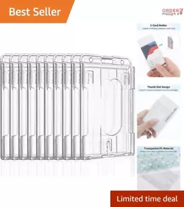 Versatile 2-Card ID Holders - Protects Your Cards with Rigid Polycarbonate Cases - Picture 1 of 9