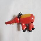 Vintage Jaymar 1930s Wooden Jointed Red Elephant Figure Toy Doll Ornament