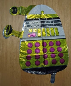 Globo Doctor Who Dalek de Flex Metal Dorado y Púrpura Años 90 De Colección - Imagen 1 de 10