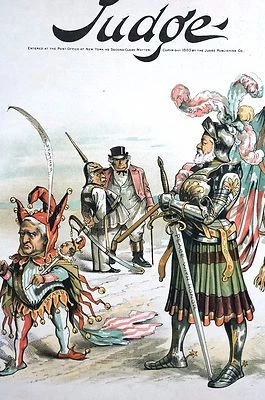 Bismark John Bull 1889 SECRETARIO DE ESTADO Blaine Bayard FOOLS arte de portada mate  Foto 1 de 4