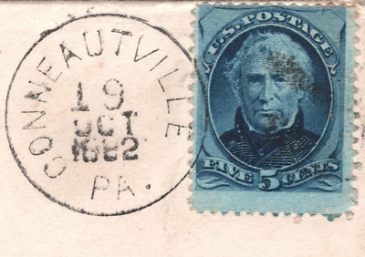 USA TRANSATLANTIC MAIL 5c Cover *Conneautville* PA 1882 Scotland Glasgow YH7 - Image 1 of 4