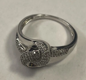 Jane Seymour Solid Sterling Real Diamonds Sz. 10.25 Marked JBWR - Picture 1 of 6