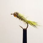 3 x GOLD HEAD HARE'S EAR OLIVE NYMPH TROUT FLIES Sizes 10,12,14,16 Available