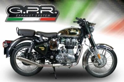 Royal Enfield Classic/Bullet 500 09-16 GPR Exhaust Slipon Silencer Deeptone Inox - Image 1 of 4