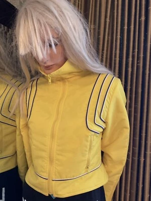 Винтажный LIFT7 желтый Sunshine лыж куртка женщин пальто 70-х пуховик ретро SNOWmobile неоновый - Изображение 1 из 4