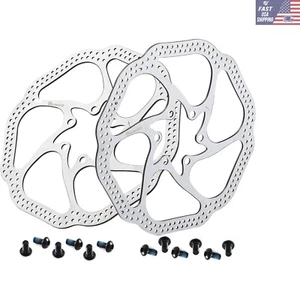 2 Pcs Bike Disc Brake Rotors 160mm for MTB & Road Bikes - Easy Install - Picture 1 of 2