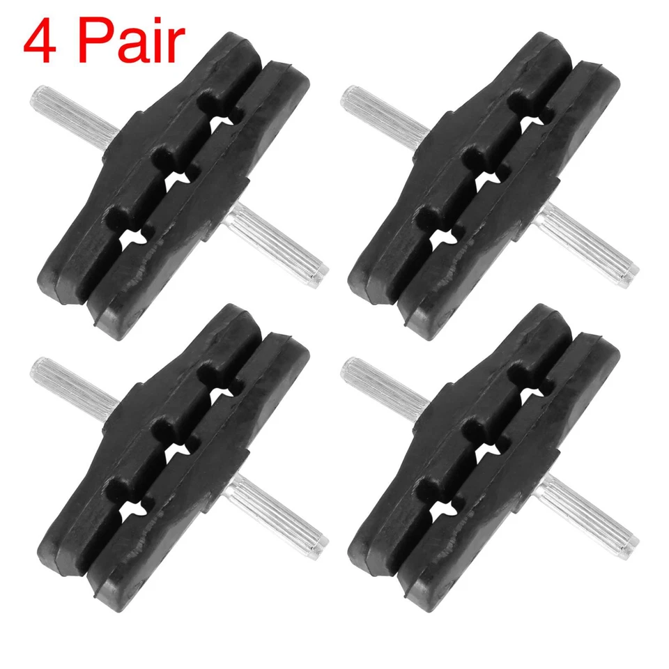 4 pares de pastillas de freno voladizas para bicicleta poste sin rosca bicicleta de montaña MTB 70 mm negro Foto 1 de 4