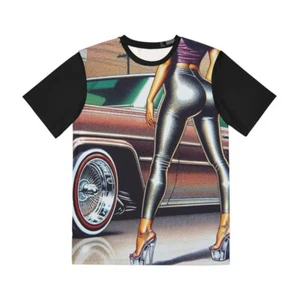 Vintage Style Lowrider T Shirt Chicano Cholo Art Graphic Tee Cars Homie Gangster - Picture 1 of 29