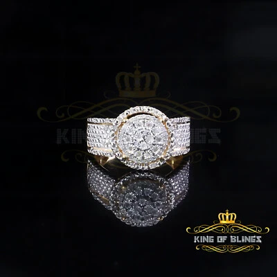 Anillos de boda de diamantes naturales brillantes redondos amarillos de plata de 0,25 quilates para mujer talla 7 Foto 1 de 4