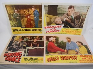 ROD CAMERON 1950s Republic Lobby Card Lot Julie London The Fighting Chance