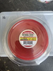 Walker Sensi-Tak Tape Red Liner Clear Wig Toupee Hairpiece Roll 36 Yard - Picture 1 of 4
