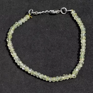 Gorgeous 24 Cts Phrenite Amazing Cut Round Shape Beaded Bracelet AK 21 E471 - Picture 1 of 3