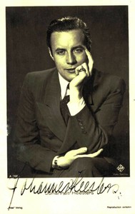 Johannes Heesters Original Signature On Ross Card No. 7598 B