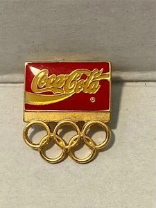 Coca Cola USA Olympic Rings Souvenir Collectable Hat / Lapel Barcelona 1992 - Picture 1 of 2