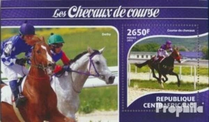 Africa central república bloque 1295 nuevo 2015 Caballos de carreras - Imagen 1 de 1