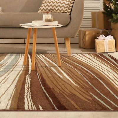 Ondes Abstract Multicolor Wavy Lines Power-Loomed Indoor Area Rug or Runner - Image 1 of 4