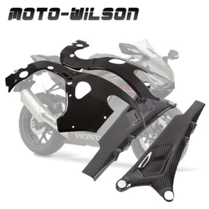 2017-2019 For HONDA CBR1000RR 100% Carbon Fiber Frame Swingarm Cover Protector - Picture 1 of 12