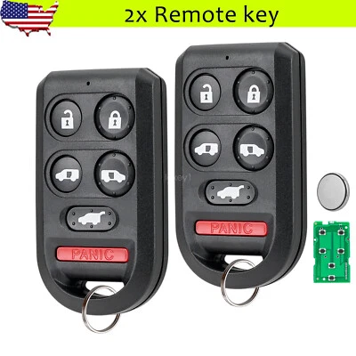 2 Para 2005 2006 2007 2008 2009 2010 Honda Odyssey Control Remoto Coche Llavero 6B Foto 1 de 4