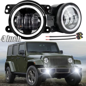Fit 2005-2018 Wrangler/Magnum/PT Cruiser Front Bumper Fog Light 2pcs Clear Lens - Picture 1 of 14