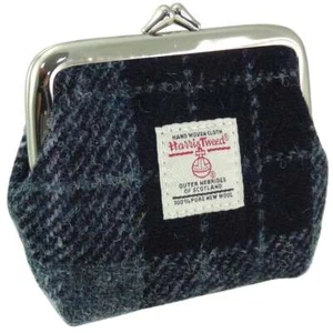Cartera Harris Tweed con cierre pequeño huevo en gris/negro tartán LB2035-COL095 - Imagen 1 de 1