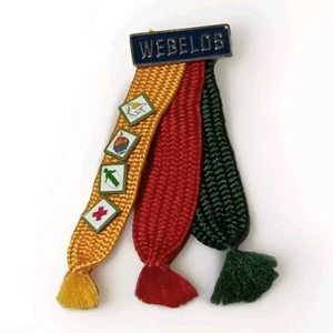 Webelos Boy Scout Ribbons With Pins - Picture 1 of 2