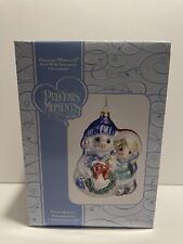 Precious Moments - " GIRL WITH SNOWMAN" Christmas Ornament , New