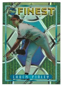 1995 Topps Finest Refractor #087 Chuck Finley California Angels BV$10 #87 - Imagen 1 de 1