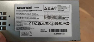 HOT SWAP GW-CRPS1200D2 1200W NEW Power Supply pulled off from new mining rig - Bild 1 von 3