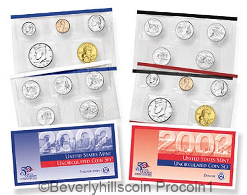 2002 US Mint Set Certificate of Authenticity 20 coin set Denver Philadelphia - Image 1 of 1
