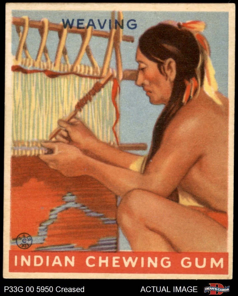 1933 Goudey Indian Gum #155 Weaving  3 - VG - Image 1 of 1
