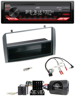 JVC Bluetooth USB DAB Lenkrad Autoradio für Alfa 147 GT 07-10 anthrazit Ablage - Bild 1 von 4