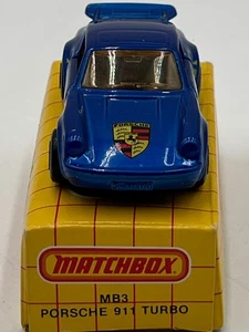 Matchbox Superfast MB3 Porsche 911 Turbo 1978 Macao azul diecast coche nuevo en caja - Imagen 1 de 20